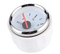 Aumotop Water Level Gauge High Accuracy 2in Pointer Liquid Level Meter Indicator for Marine Boat Truck RV Water Sensor Suitable for 12V Systems (White Dial Silver Cover)