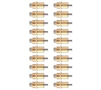 Aumotop Waterer Nipple 20Pcs Durable Drinking Tool for Rabbit Water Supply Yellow Metal 1.1 * 0.4 in