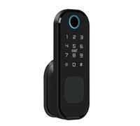 Aumotop WiFi Electric Door Lock with Fingerprint/Card/Code Unlock, Smart Door Lock No Wiring, App Control, Easy Installation for Home Security, 16 Bit Virtual Password