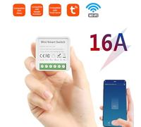 Aumotop WiFi Smart Light Switch Set with Voice Control 16A 2.4G Wireless On-Off Switch for Custom Schedules and Timers Dual Control European Standard Neutral Wire Installation