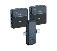 Aumotop Wireless Lavalier Microphone System with Intelligent Noise Reduction Chip for Clear Sound Recording for Cameras, Smartphones, Computers - Long Battery Life Teaching, Yoga Instruction (1