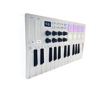 Aumotop Wireless MIDI Control Keyboard 25 Velocity Sensitive Keys with RGB Backlit Pads, for Music Production Studio ABS/Black Smart Chord Feature