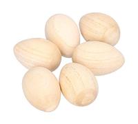 Aumotop Wooden Egg Shakers Safe Non Instrument for Babies' Rhythm Development Groups, 5.8x4.1cm 6 Pack