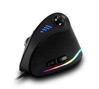 Aumotop Zelotes C-18 Vertical Wired Optical Mouse Five Adjustable Movement Speed for Pro Gamers, 1 Mouse 128KB On-board Memory