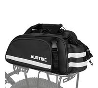 AUMTISC Bicycle Bags for Pannier Rack 15L Waterproof & Reflective Bicycle Pannier Rack Bag with Shoulder Strap and Bottle Holder with Rain Cover