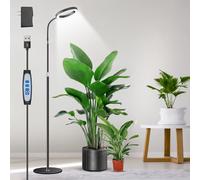 Aumtrly Black Grow Lights for Indoor Plants, Full Spectrum, with 68" Stand