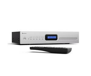 Auna Art22 HiFi CD Player with Slot-In Drive, USB Input, CD-MP3 Playback, Remote Control, Optical & Coaxial Outputs - 130W Sound Quality - Silver