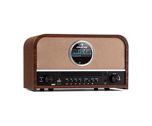 Auna Portable DAB Radio CD Player for Home, FM/DAB/DAB+ Radio with Bluetooth + AUX, Stereo System, LCD Display, Remote Control, Digital Radio Jukebox with CD, MP3 & Streaming, DAB Radio Mains Powered