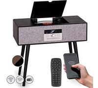 Auna Vinyl Record Player, Vinyl Records CD & USB Turntable Record Players with Speakers, Home Audio Record Players, Retro Vintage Bluetooth Turntable, Speakers Stereo Systems, DAB+, FM radio