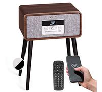 Auna Vinyl Record Player, Vinyl Records CD & USB Turntable Record Players with Speakers & Legs, DAB+/FM Radio Home Audio Record Players, Retro Bluetooth Turntable w/ MP3 & Remote Control