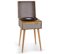 Auna Vinyl Record Player, Vinyl Records Turntable Record Players for Vinyl with Speakers, Home Audio Record Players, Retro Vintage Bluetooth Transmitter & Receiver Turntable, Speakers Stereo Systems