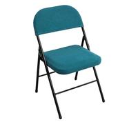 Aunaeyw Folding Dining Chair Seat and Back Cover Set Solid Color Jacquard Stretch Chair Slipcover Home Decoration (Only Seat Cover, Without Chair) (Blue, One Size)