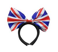 Aunaeyw Queens Jubilee 2022 Decorations Union Jack Flag/Hats, Womens Ladies Headband | Great Britain Bow Head Bands | Union Jack Bowler Hat, Queens Jubilee, Britain Celebrations (Headband)