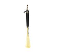 AUNANGLJSCS Long Shoe Horn, Shoe Horn,Vintage Shoe, Horse Head Lifter Universal Long Beech Handle Handled Shoehorn Brush Shoes Lift(Black)