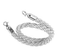 AUNANGLJSCS Rope barriers, Queue Barrier Rope, 1/1.5/2M Crowd Control, External Internal Stanchion Ropes Hemp Twisted Cords,With Silvery Hook Line Divider Fence For Carpet Party(Silvery,1.5M)