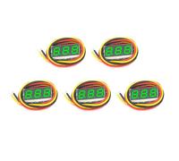 Aundhegrtt 0.28 Inch Micro LED Digital Voltmeter DC 0-100V Car Auto Motorcycle Voltage Tester Meter Detector Green LED 5pcs