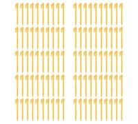 Aundhegrtt 100Pcs Camping Tools Plastic Tent Pegs Nails Sand Ground Stakes Outdoor Camping Tent Awning Yellow Tent Accessories