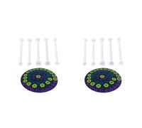 Aundhegrtt 10X Flower Petal Tools for Dot Painting, 10 Petal Dotting Tool, Double Sided Flower Tools, Floral Stamps for Card Making