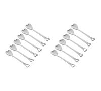 Aundhegrtt 12 Pcs Stainless Steel Heart Shape Coffee Spoon Kitchen Accessories Dessert Sugar Stirring Spoons Teaspoon Dinnerware