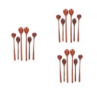 Aundhegrtt 18 Pieces Wooden Spoons Kitchen Serving Long Handle Soup Spoons Cooking Tasting Spoons for Eating Mixing Stirring