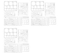 Aundhegrtt 18pcs Circle Template for Drafting, Geometric Shape Stencils Circle Square Measuring Ruler for Building Formwork Drawing