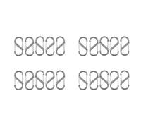 Aundhegrtt 20 Pcs Mini S Shape Key Chain Carabiner Fuse Clips (Silver)