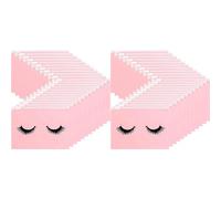 Aundhegrtt 200 Pieces Eyelash Aftercare Bags Eyelash Makeup Bags Empty Lash Cosmetic Pouch Travel Make Up Cases Toiletry Bag Pink