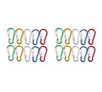 Aundhegrtt 20Pcs Assorted Color Aluminum Alloy Carabiner Clip Hook Bottle Holders