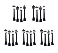 Aundhegrtt 20Pcs Street Post Lights Model Railway Train Lamp Post Lights Miniature Village Pathway Lantern Post for DIY Dollhouse