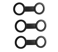 Aundhegrtt 24 Pieces Scuba Diving Dive Snorkeling Silicone Snorkel Mask Strap Keeper Holder Clips Black