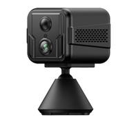 Aundhegrtt 2MP Indoor Mini Camera Night Vision Rechargeable 2000 MAh Battery Powered Home Surveillance Security Monitoring Cam