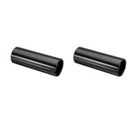 Aundhegrtt 2pc Guitar Slide Black Stainless Steel Finger Knuck
