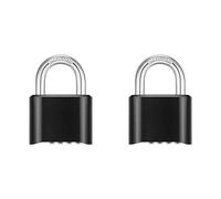 Aundhegrtt 2X 4-Digit Combination Lock Outdoor Padlock Waterproof Combo Lock for Gym Locker, Hasp Storage, Shed, Fence, Gate Black