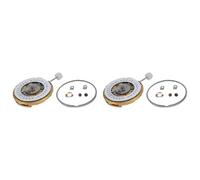 Aundhegrtt 2X 4 Hands Watch Movement 25 Jewels 2836 Automatic Mechanical Watch Movement Date At 3 O'Clock for ETA 2836-2 GMT Gold