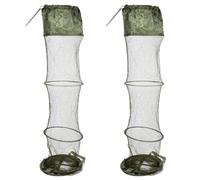 Aundhegrtt 2X 5Layer Foldable Fishing Basket Dipped In Net Fishing Cage to Keep Fish Alive In the Water Fishing Big Hole