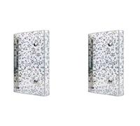 Aundhegrtt 2X A6 Budget Binder Cover Clear PVC 6 Ring Binder Glitter Star Refillable Notebook Shell Protector with 2 Snaps