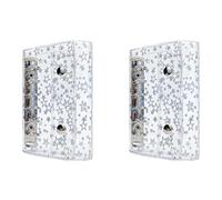 Aundhegrtt 2X A7 Budget Binder Cover Clear PVC 6 Ring Binder Glitter Star Refillable Notebook Shell Protector with 2 Snaps