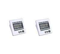 Aundhegrtt 2X Digital Countdown Timer 4 Channel Count Up Down Kitchen Cooking Timer Clock