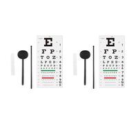 Aundhegrtt 2X Eye Chart, Eye Chart No Fading for School Home Physical Examination Center Visual Acuity Measuring Educational