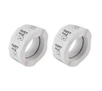 Aundhegrtt 2X Happy Mail Thank You Roll Stickers for Packaging Sealing Greeting Cards Envelope Seal Bags 1 Inch Round 500 Stickers