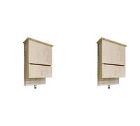Aundhegrtt 2X Large Outdoor Bat House, Huge Wooden Box, Weatherproof, Untreated Spiral Bat House, Shelter, Garden Accessories A