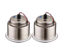 Aundhegrtt 2X LED Light Drink Holder LED Recessed Stainless Steel Cup Drink Holder Cup Shape for Car Marine Boat