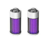 Aundhegrtt 2X Mosquito Lamp,USB Electric Bug Zapper 360°UV Fly Zapper, Portable Bug Light Indoor&Outdoor for Bedroom Hotel