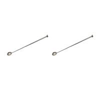 Aundhegrtt 2X Stainless Steel Retractable Bar Spoon Bar Tools Bartender Cocktail Mixing Spoon Telescopic Extendable Long Spoon