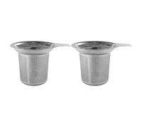 Aundhegrtt 2X Stainless Steel Tea Strainer, Teapot, Tea Sieve, Coffee Cup, Leaking Sieve, High Density Filter with Handle