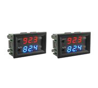 Aundhegrtt 2X W2809 12V AC110-220V Probe Line Digital Temperature Control LED Display Thermostat with Heat/Cooling Control