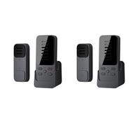 Aundhegrtt 2X Wireless Intelligent Intercom Doorbell Two-Way Audio Long Distance Elderly One Button Pager with 6 Ringtones
