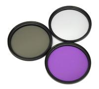 Aundhegrtt 3 In1 Lens Filter Set for Cameras 58mm with UV+CPL+FLD Filters and Carry Bag for Various Scenes