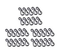Aundhegrtt 30PCS/Mini Spring Backpack Clasps Climbing Carabiners Keychain Camping Bottle Hooks Survival Gear - Grey