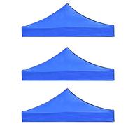 Aundhegrtt 3pcs 2X2M Canopy Top Cover Replacement Four-Corner Tent Cloth Foldable Rainproof Patio Pavilion Replacement Blue